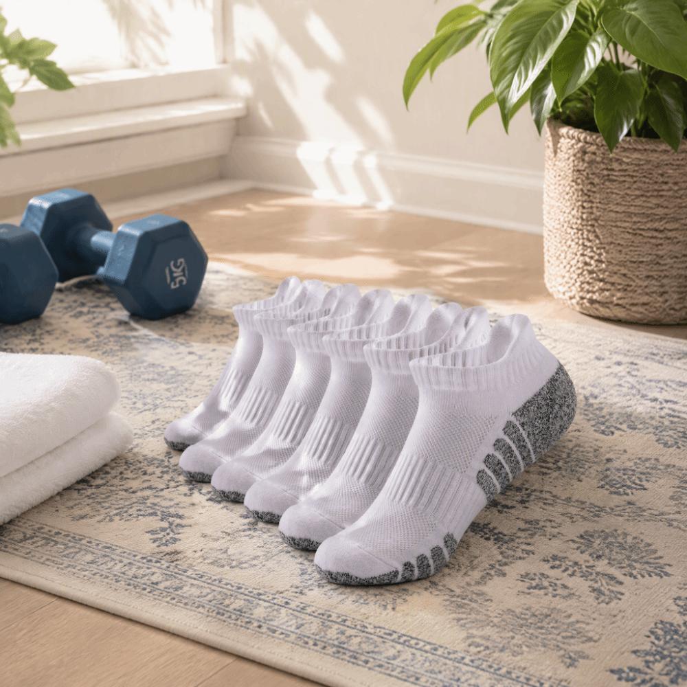 6pcs Towel Bottom Running Sock Polyester Cotton Sports Sock Durable Athletic Sock Outdoor