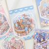 24Pcs/Bag Zoo Small Class Meow Wow Wonderland Series Scenery Sticker Book Three-Dimensional Scene Miniature Sticker Handbook Diy