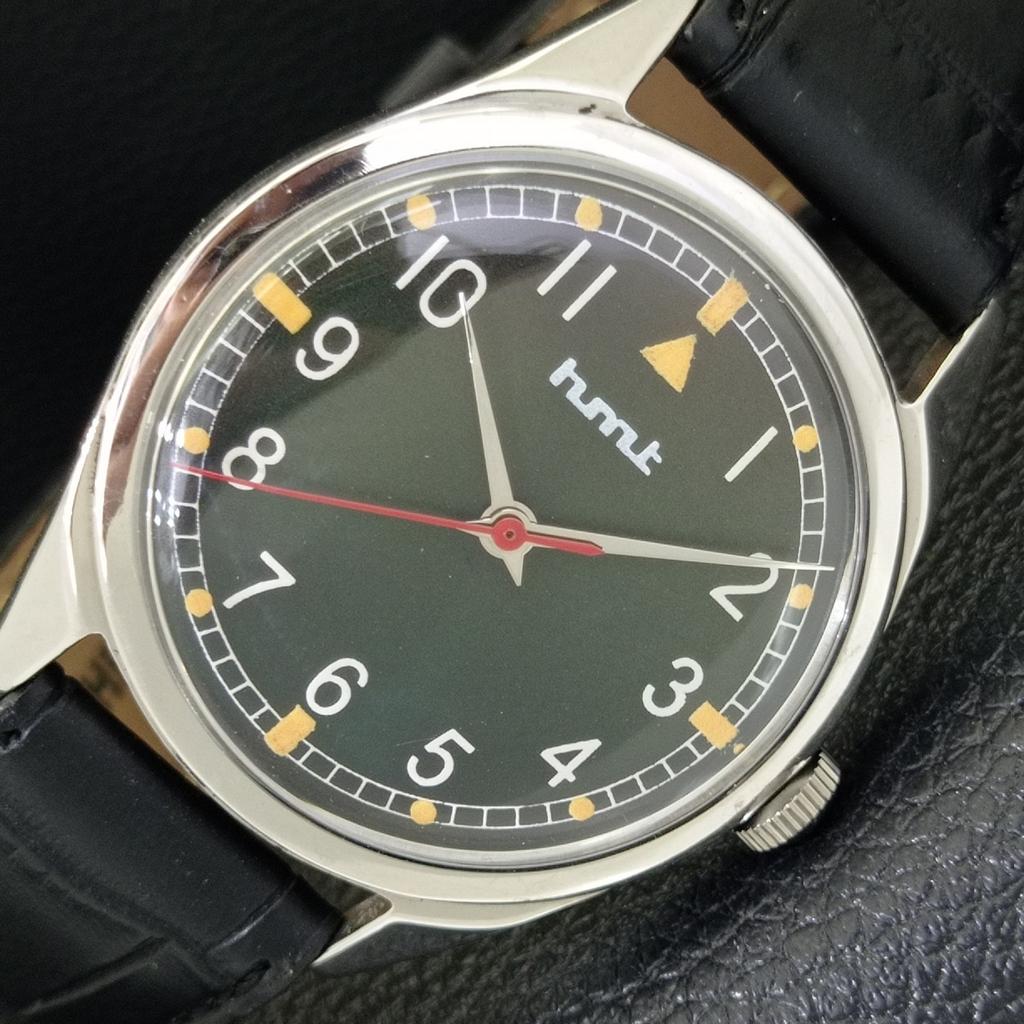 

INDIAN VINTAGE HMT HAND-WINDING MENS BLACK COLOR DIAL WATCH a702830-1 R211-a702830