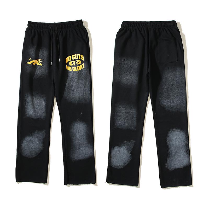 Retro mikina Hellstars s ručně malovaným graffiti - Trendy design s odlupující se barvou a barvením blátem