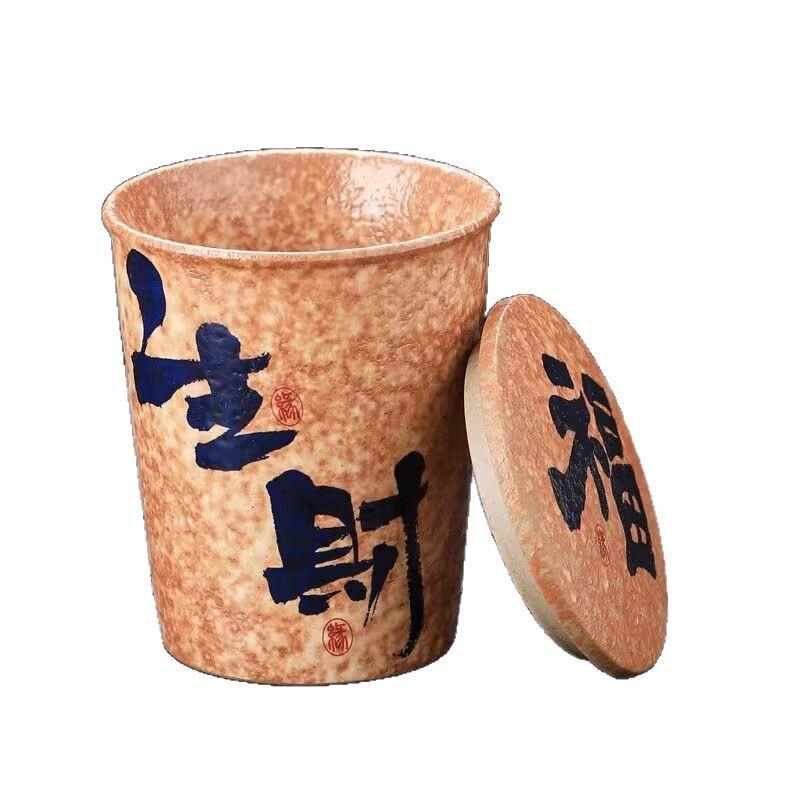 Flint Red Ore Coarse Pottery Master Cup Tea Cup Teacup Chinese Retro Kung Fu Tea Set Personal Coke Cup