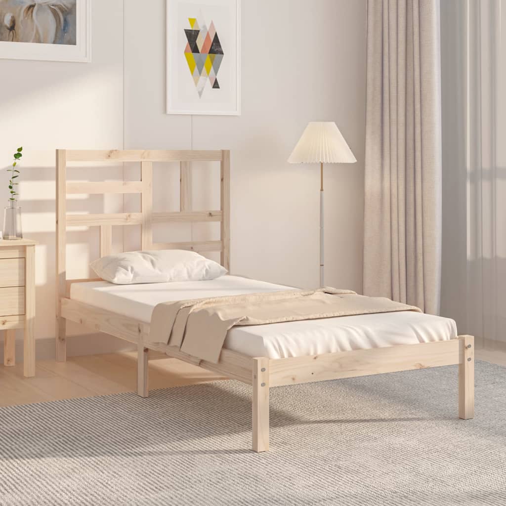 Solid Wood Bed 90 X 190 Cm