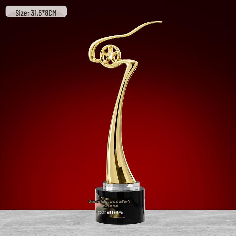 Gold, Silber, Bronze Sternburst Verdrehte Säule Trophäe - Firmen Gedenkpreis