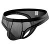 Thong Herre Undertøy Truser Sexy Lavhøyde T-rygg G-String Pustende Undertøy Underbukser Gay Ice Silk Pouch Truser Herre Bikini