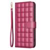 Applicable to MOTO G84 mobile phone leather case, Nokia G22 checkered card wallet, portable rope OPPO A60