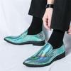Britain Retro Men Pointed Glossy Patent Leather Shoes Casual Penny Loafers Formal Dress Footwear Sapatos Tenis Masculino