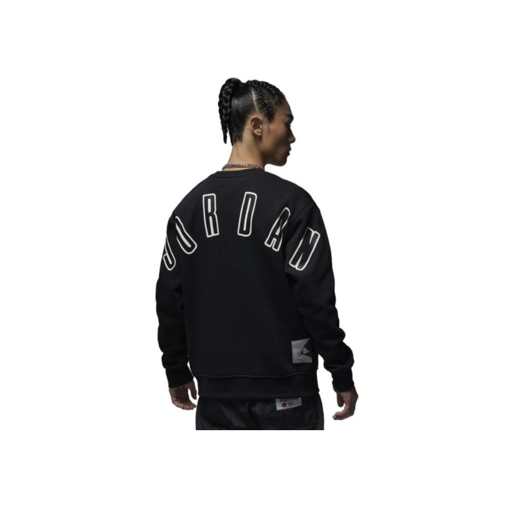 Jordan Printed Fleece Crew Neck Casual Sweatshirt Men Tops Black FB7020-010