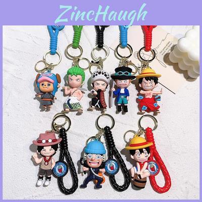 Stylish One Piece Keychain For Luffy Nami Sanji Zoro Fans Durable Silicone Accessory