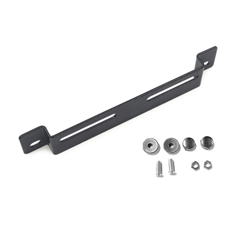Metal Bracket License Plate Black 7.6''x1.2'' Universal for Motorcycle ATV Dirt Bike