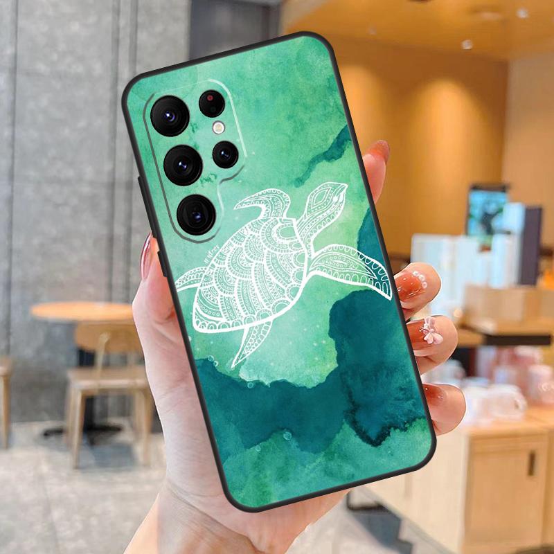 Cute Cartoon Turtles Phone Case For Samsung Galaxy S25 S24 S22 S21 S20 S23 Ultra S9 S10 Plus S25 FE Back Cover