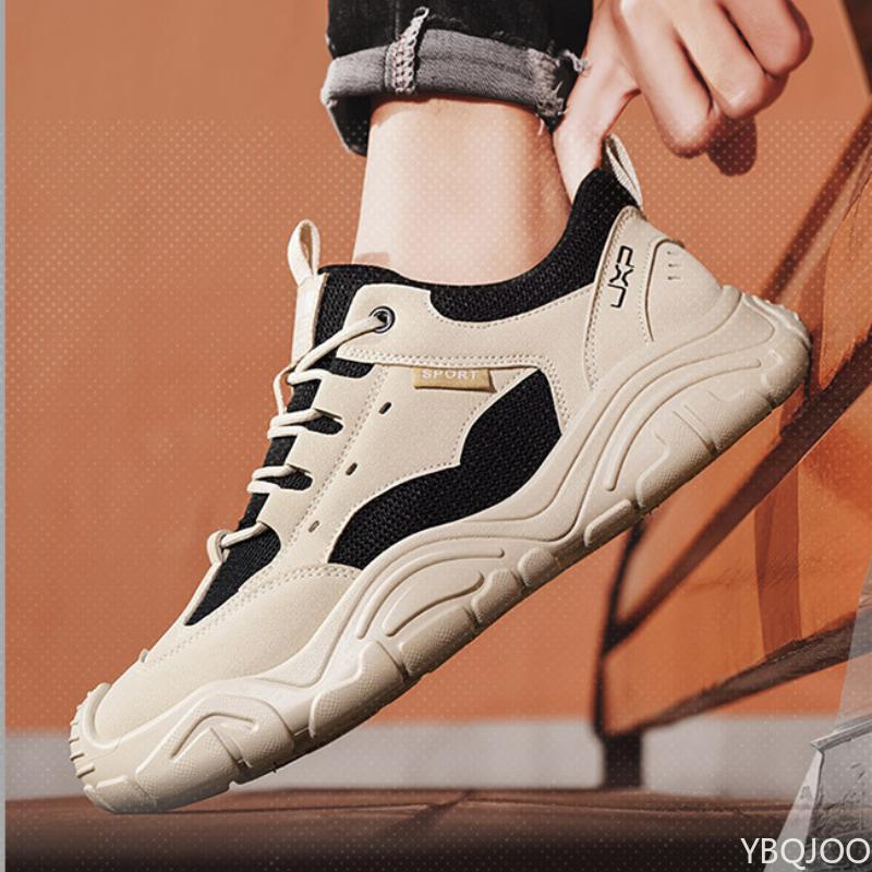 Fashion 2025 Breathable Mesh Shoes Trendy Beige Black Casual Sneakers Men Comfortable Fashion Sneakers for Everyday Wear Zapatos Homme