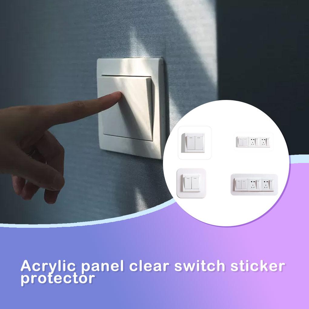Switch Sticker Transparent White Creativity Protective Case Three-dimensional ple Socket Decoration Wall Frame