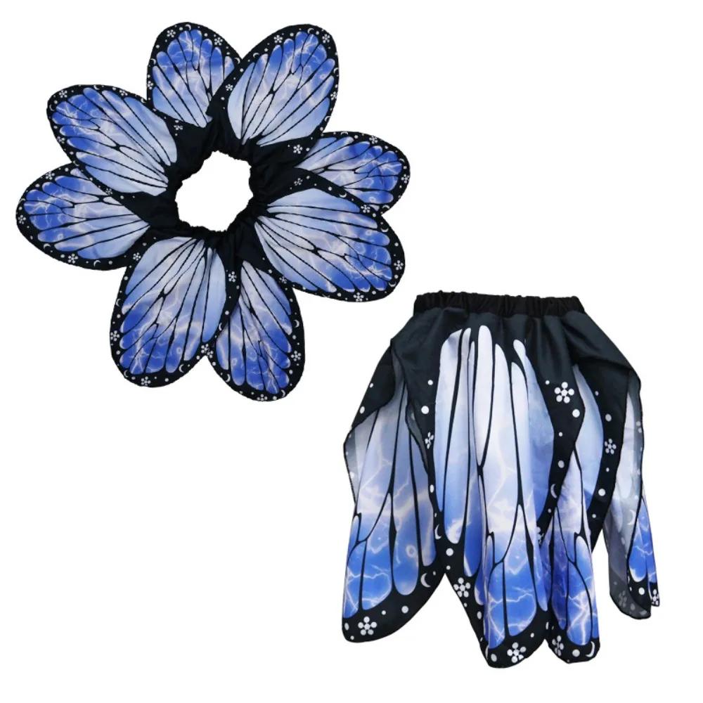 Cute Chiffon Butterfly Cape Dressing Up Costume Butterfly Wings Shawl Party Props Wing Cloak Kids