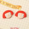 Popular Cartoon Girl Resin Ornaments: Hair Clips, Car Decor, Phone Case Stickers