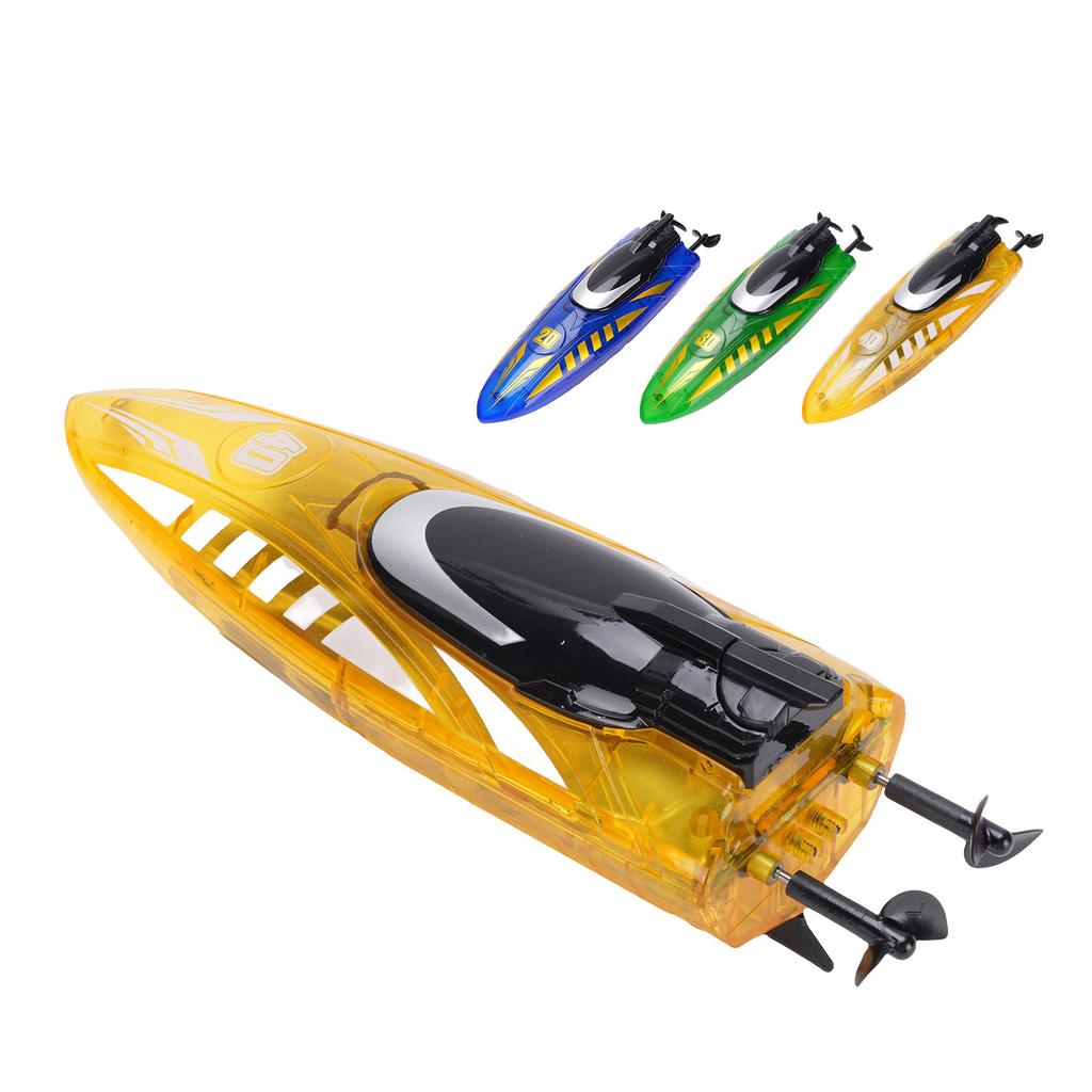 RC Boat Double Sided Driving Watertight Motor Remote Control Stunt Racing Boat with Light for Toy