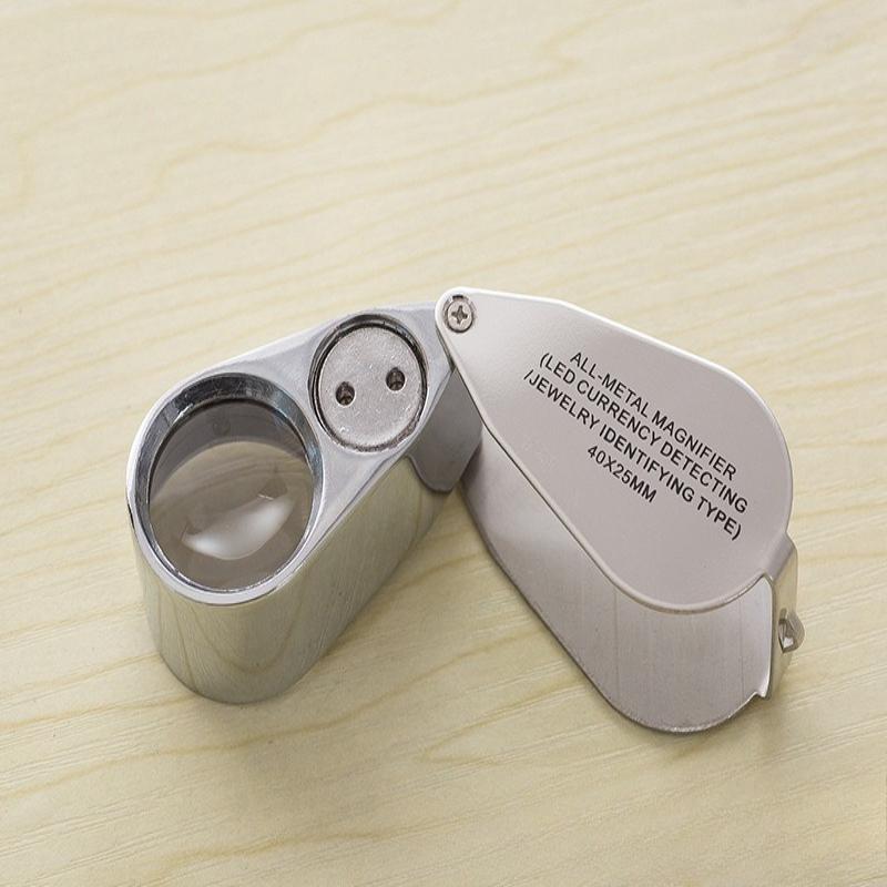 1Pc Sales with Banknote Inspection Function with Lamp Large Diameter Jewelry Mirror Magnifying Glass Banknote Inspection Lamp