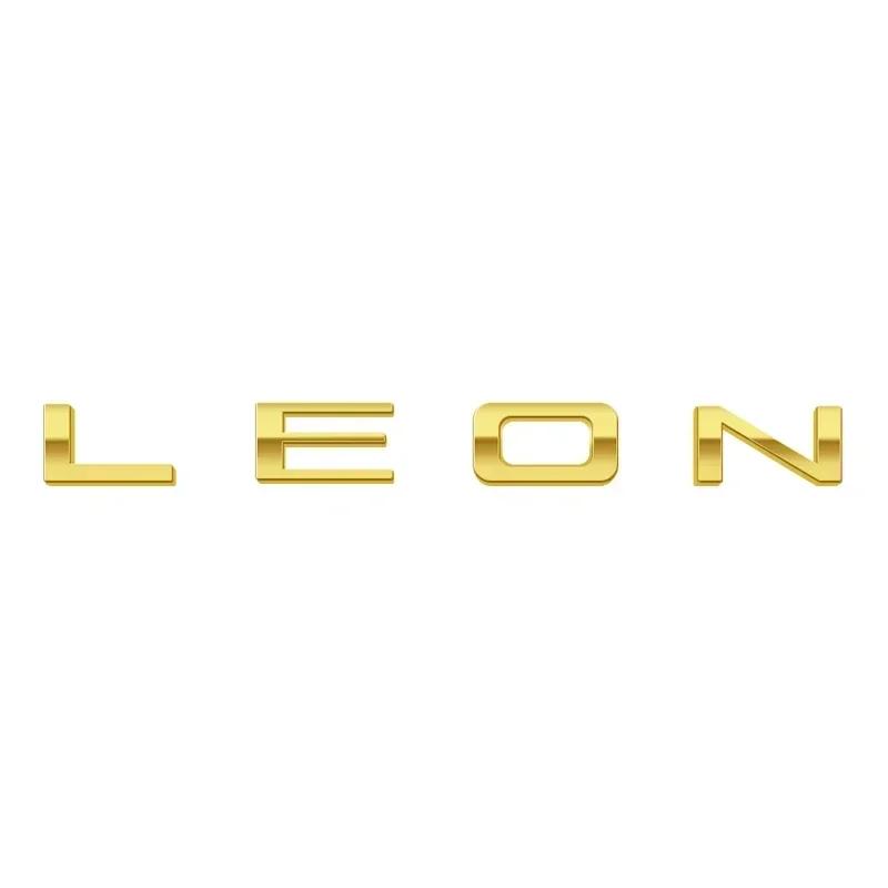 

1pcs 3D Metal Car For IBIZA Leon Cupra Altea Lettering Design Badge Emblem Rear Trunk Body Sticker Decoration Accessory LEON золотой