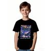 European sizes Protect Our Oceans Whale Print Soft Comfortable Breathable Skin-friendly Casual Short-sleeved T-shirt Trendy Summer Kids' Top