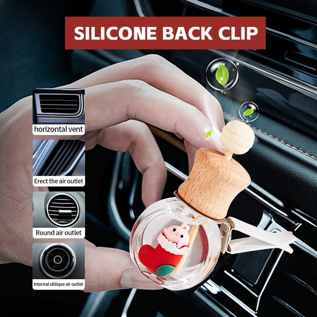 Christmas Car Air Freshener - Festive Christmas Element Design Long-Lasting Scent Premium Car Perfume for Holiday Interior Decor