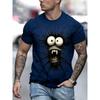 Men's Funny Monster Graphic T-Shirt Casual Short Sleeve Crewneck Tee