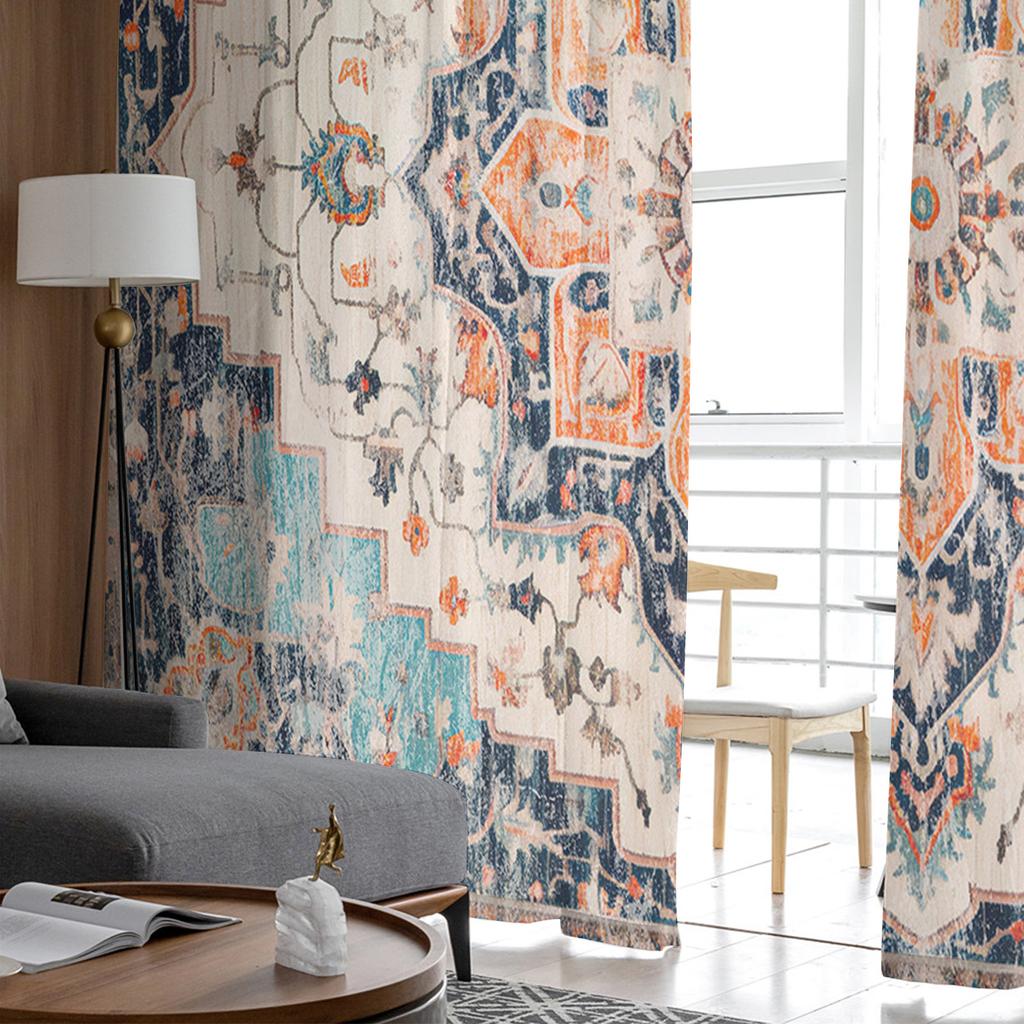 Retro Wandbilder Mittelalterliche Transparente Fenstergardine Tüllgardinen für Wohnzimmer Schlafzimmer Hotel Heimdeko Voile Drapierungen