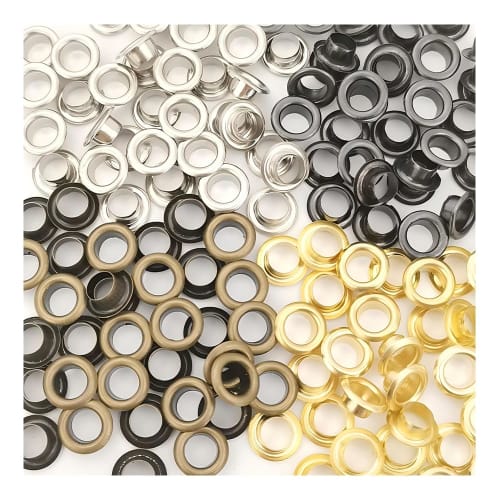 5mm Double-Sided Eyelets, Hole Punching Tool Kit for Leathercraft, 400 Pairs In 4 Colors, Round Shape, for Crafting, Fabric, and Leathercraft DIY Part