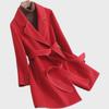 "Women's Mid-Length Stylish Korean Wool Coat, 2024 Autumn/Winter Collection"