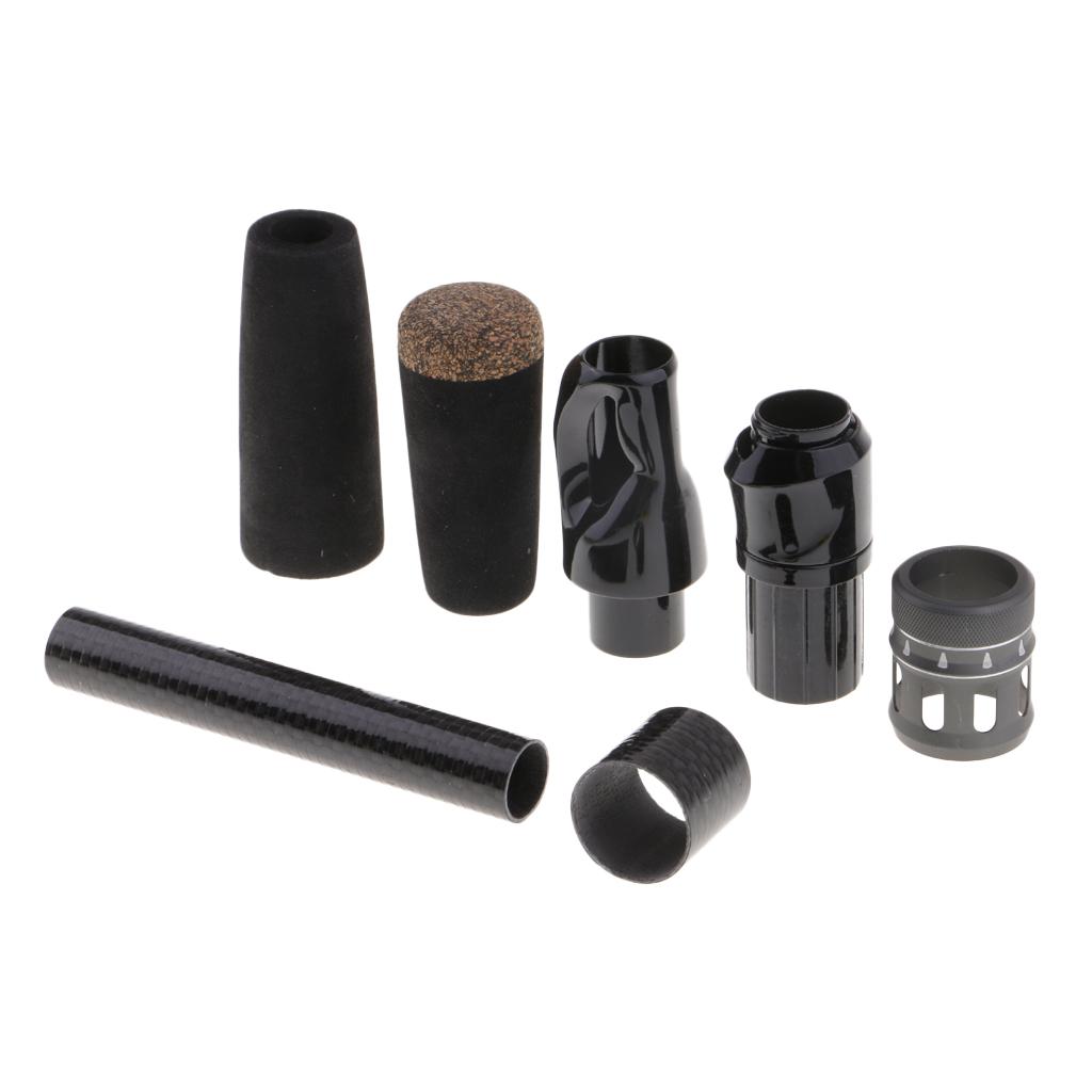 

Universal fishing rod handle with reel seat fishing rod construction for