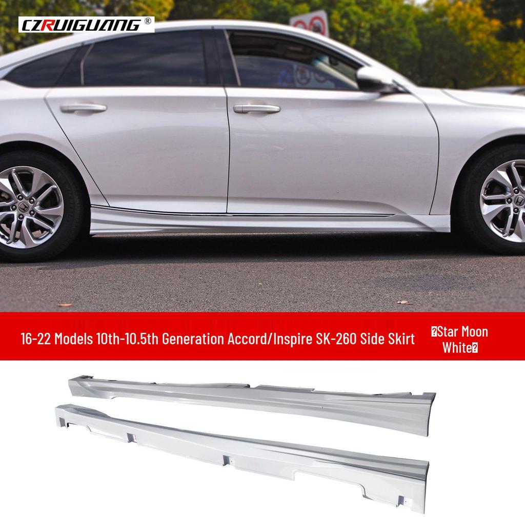 Compatible with 19 Honda Inspire/Accord Models: Front Lip, Side Skirts, Rear & Top Spoilers, Louvers Body Kit.