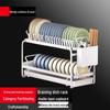 Double-Layer Dish Drying Rack with Chopstick Holder
