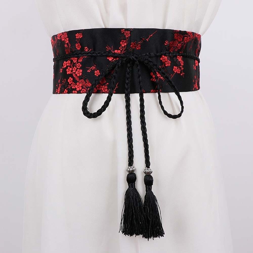 Embroidered Embroidery Corset Wide Style Ethnic Girdle Hanfu Waistband  Kimono Match