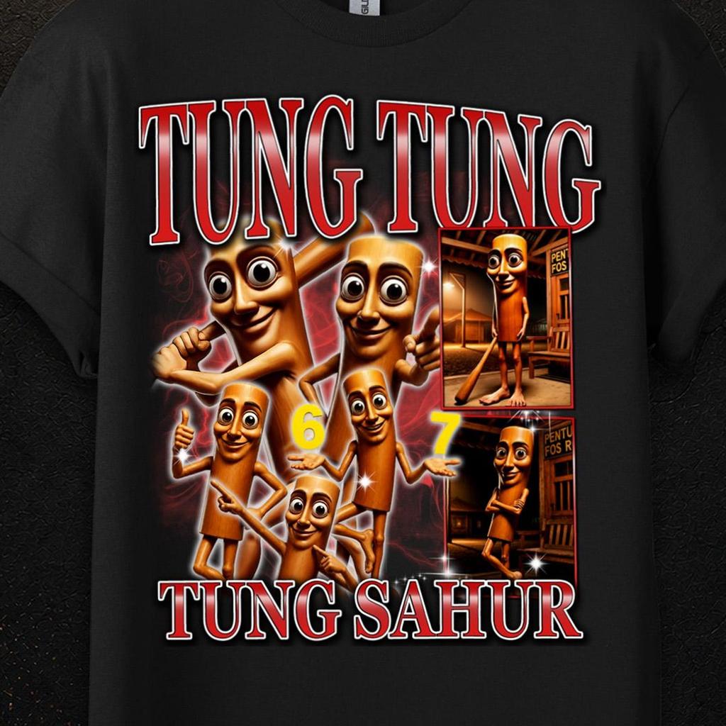 Tung Tung Tung Sahur Merch, Trippi Troppi, Lirili Larila, Brainrot T Shirt, Triple T, Meme Shirt