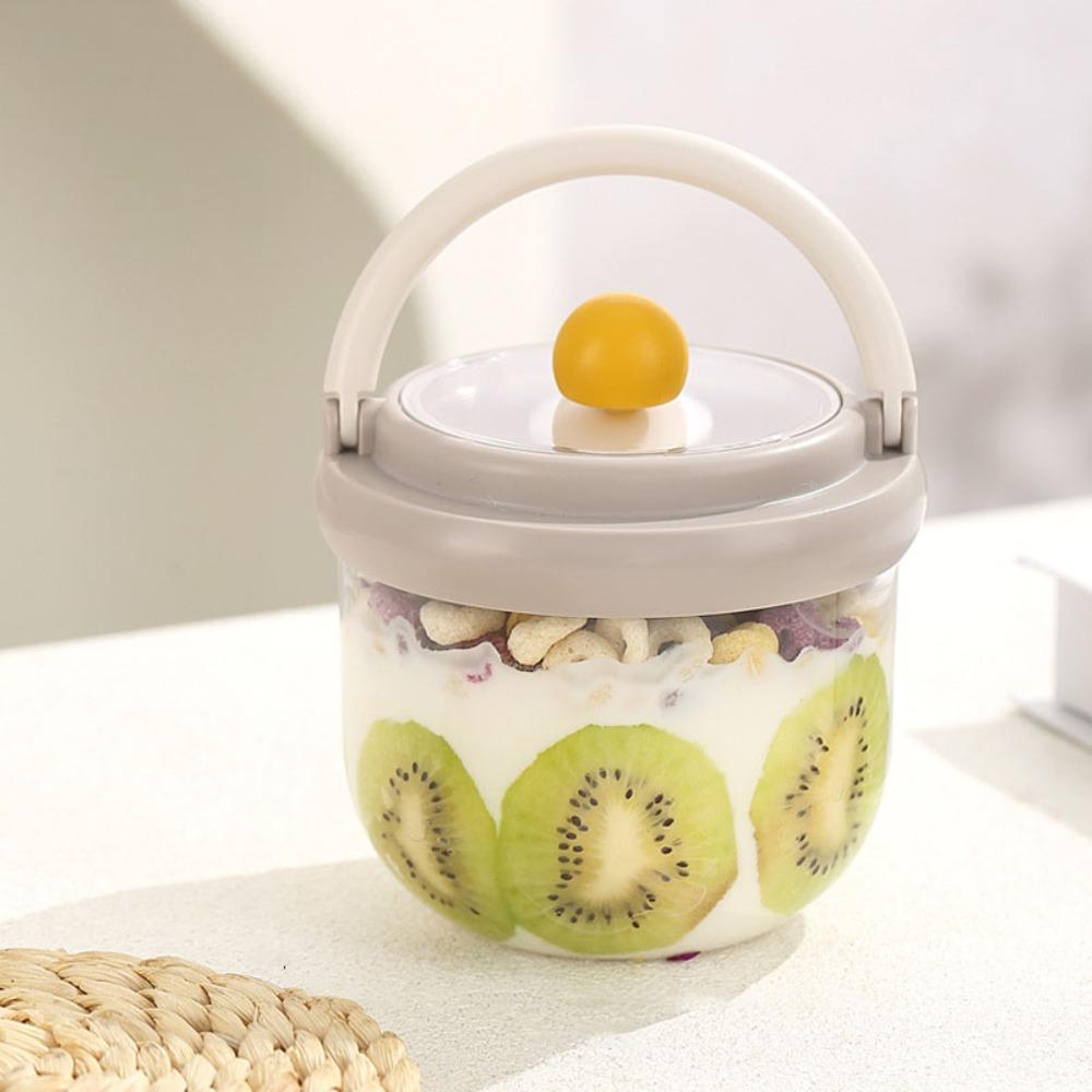 with Spoon Breakfast Cup Leak-proof Oatmeal Cup Portable Salad Cup  Worker