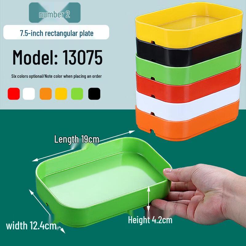 Colorful Rectangular Plastic Serving Plate