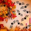 12 Stück Halloween 3D Fledermaus Dekoration Gruseliges Schwarzes Fledermaus Ornament Zuhause Büro Badezimmer