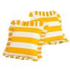 2 Piece Striped Pillow Cover Polyester Outdoor Decorative Throw Pillow Case With Invisible Zippers For Pool Garden
