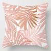 Pink Marble Polyester Pillowcase Leather Leaf Flower Cushion Cover Living Room Home Decoration Sofa Geometric
