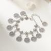 Vintage Coin Pendants Anklets for Women Bohemian Ethnic Metal Retro Coin Foot Chain Summer Beach Vacation Jewelry Accessories
