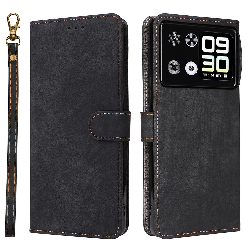 Para Cubot P90 Capa Carteira Bloqueio RFID Couro PU Capa de Telefone Suporte com Alça