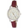 Arias Amalfidia Analogue Watch, Waterproof, Leather Strap, White Dial, WW20024A-151, Women's, Red