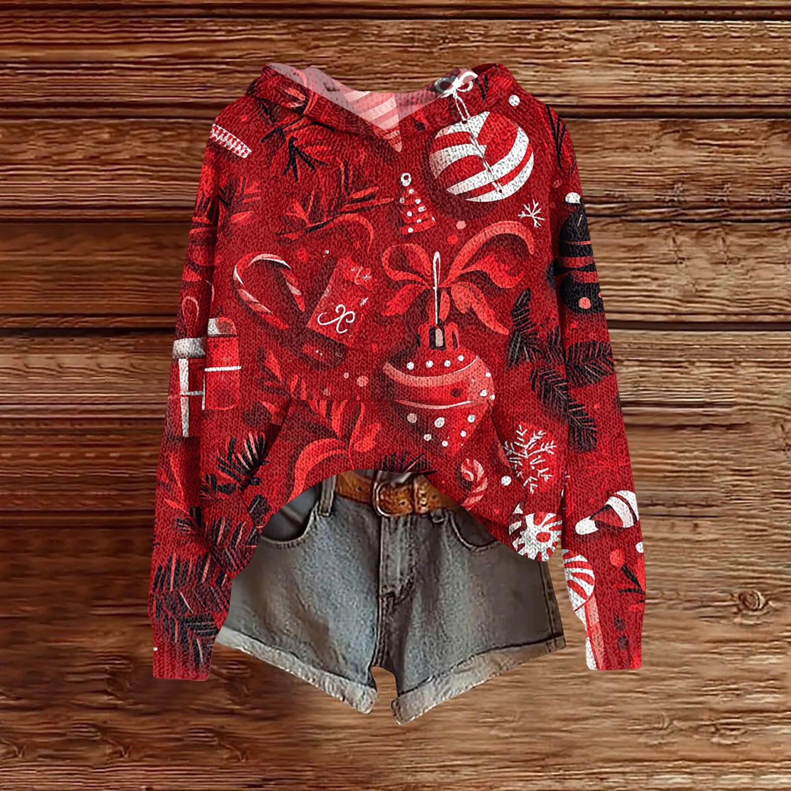 

Женская модная повседневная толстовка с капюшоном и длинными рукавами с принтом S