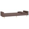 Vidaxl 2-Seater Sofa, 2 Cushions, Taupe Color, Upholstered In Fabric