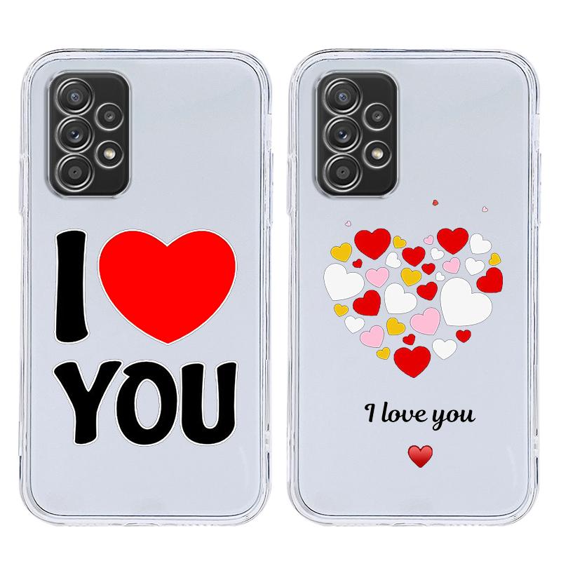 Ich liebe dich Rosa Herz Hülle Für Samsung A15 A13 A35 A55 A51 A71 A41 A31 A21S A03S A05 A17 A23 A25 A33 A53 A73 5G A07 4G Hülle