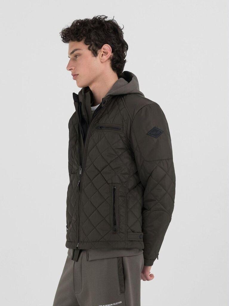 Демисезонная куртка Replay Kurze Jacke aus Oxford-Polyester (M8000-84442) oliv