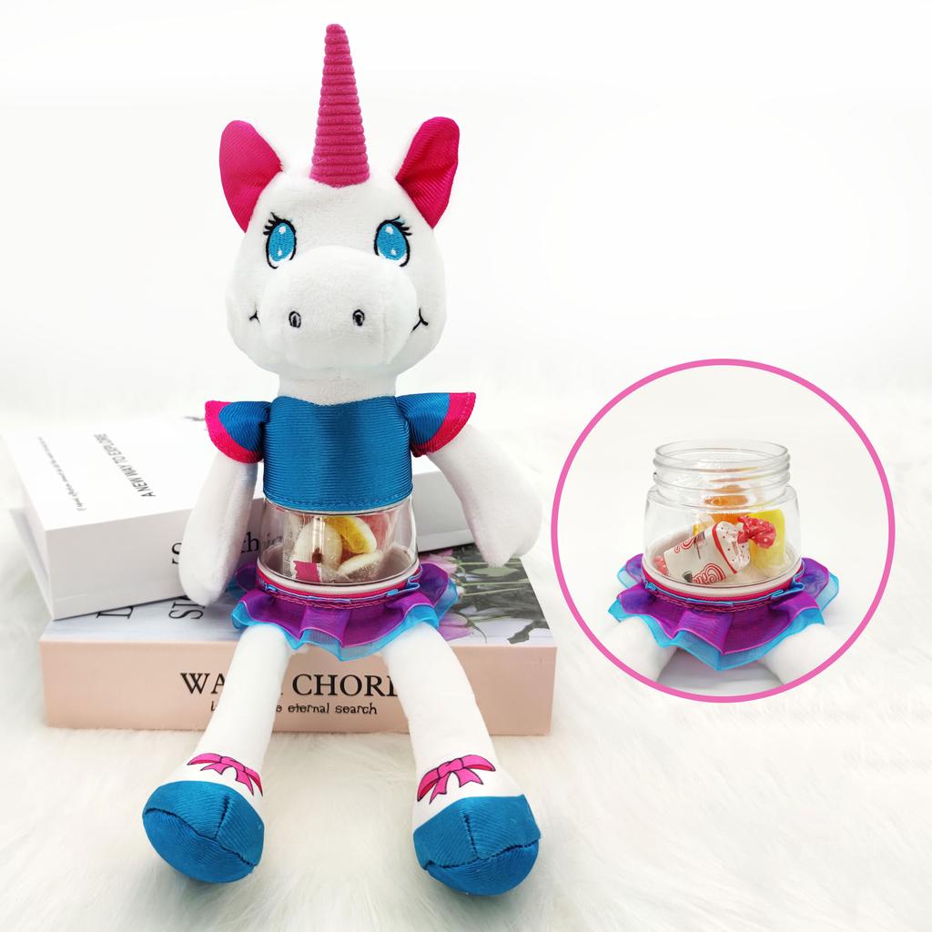 5pcs Rainbow Unicorn Mother and Child Set Rainbow Unicorn Candy Plush Toys Photography Accessories