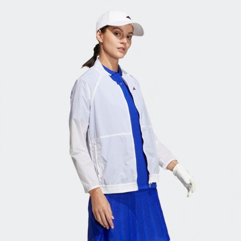 Adidas Golf 2023 S S Women Golf Crew Neck Windproof Long Sleeve Full Zip Jacket hS9984