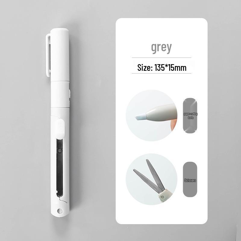 Dual-Headed Craft Scissors Knife - Mini Retractable Safety Tool for Journals and Crafts