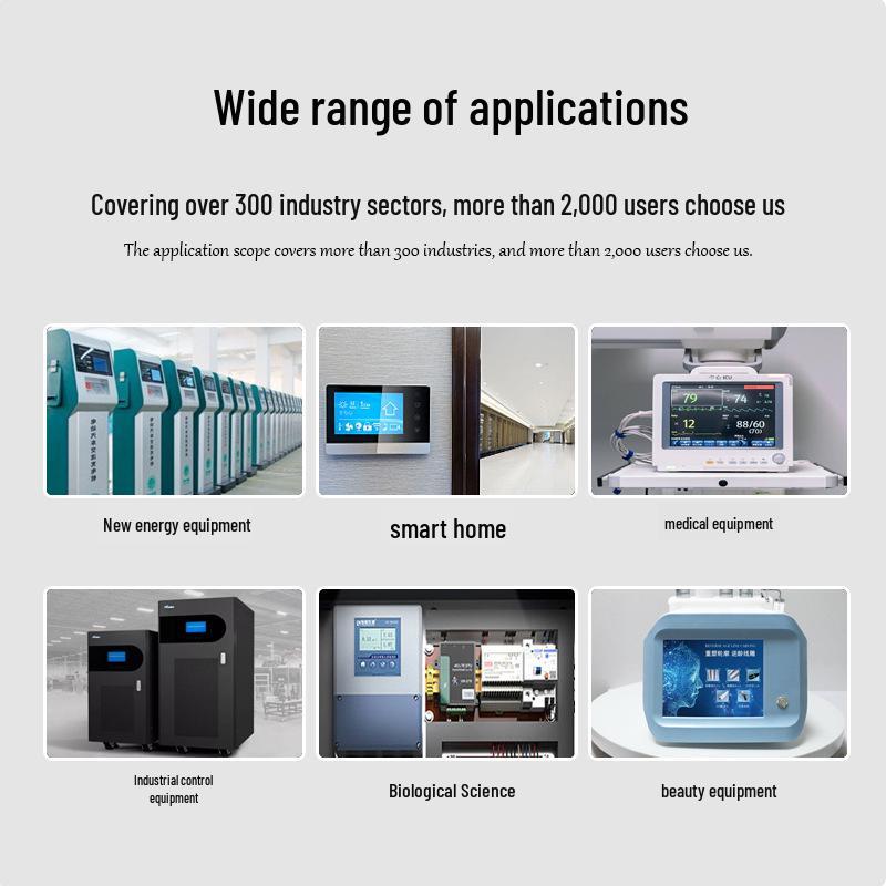 Hengyuwei 5.6" Industrial Serial Touch Display with Strong Anti-interference and 485/232/TTL Communication.