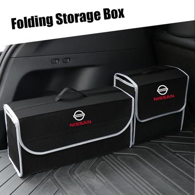 Car Trunk Organizer Box Large Capacity Stowing Tidying Felt Storage Bags For GTR Nismo X-trail Qashqai Note Juke Patrol