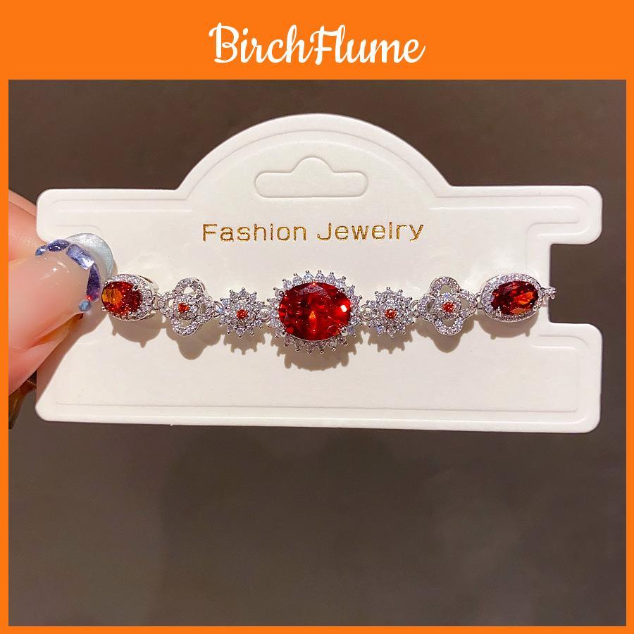 Elegant Zircon Hollow Flower Oval Bracelet For Women Gift Ideas